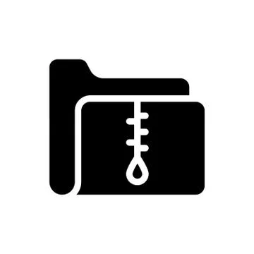 Archive glyph flat icon Stock Illustration