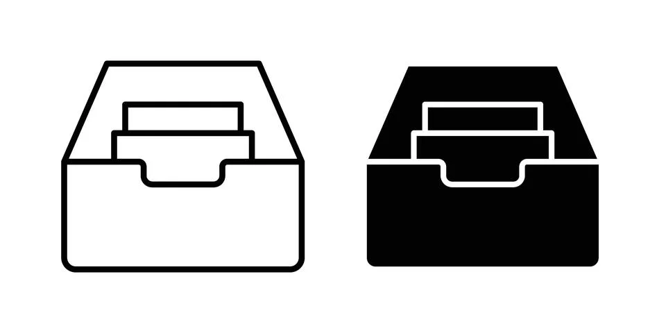 Archive icon Illustration set. Vector Eps10 for apps Stock Illustration