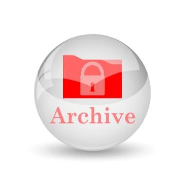Archive icon. internet button on white background.. Stock Illustration