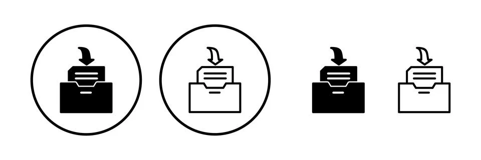 Archive icon vector. archive storage icon vector. folders icon. イラスト素材