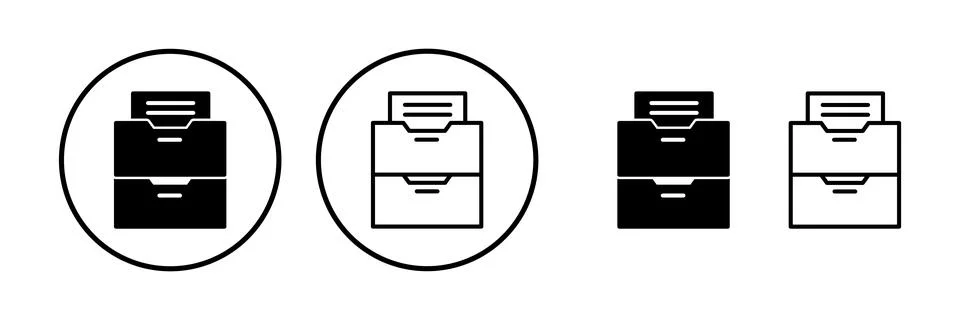Archive icon vector. archive storage icon vector. folders icon. Stock Illustration