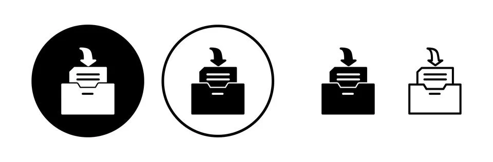Archive icon vector. archive storage icon vector. folders icon. イラスト素材