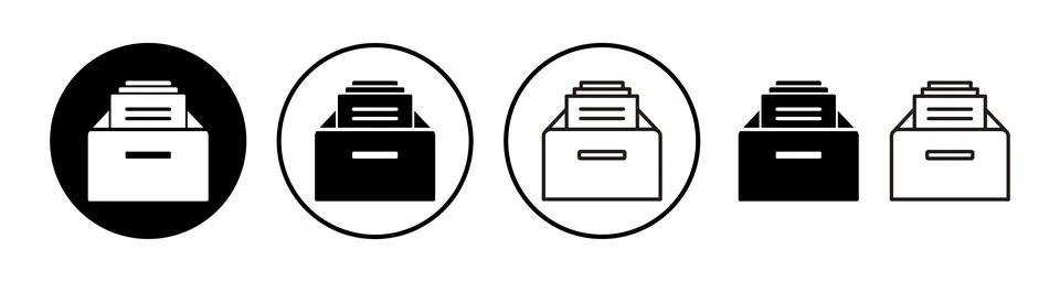 Archive icon vector. archive storage icon vector. folders icon. Stock Illustration