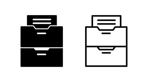 Archive icon vector. archive storage icon vector. folders icon. Stock Illustration