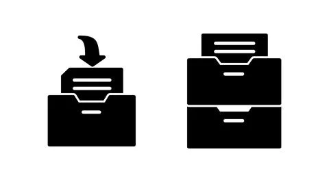 Archive icon vector. archive storage icon vector. folders icon. Stock Illustration