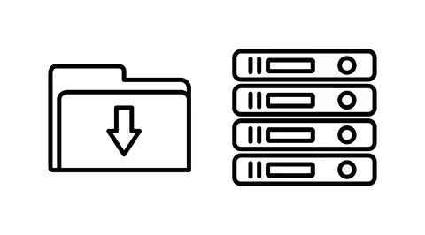 Archive icon vector. archive storage icon vector. folders icon. Stock Illustration
