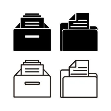 Archive icon vector. archive storage icon vector. folders icon. Stock Illustration