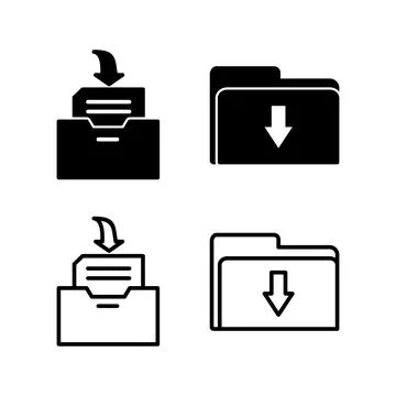 Archive icon vector. archive storage icon vector. folders icon. イラスト素材