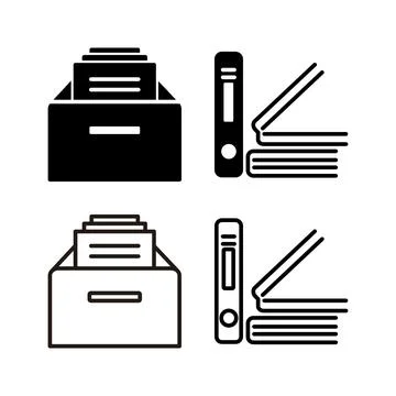 Archive icon vector. archive storage icon vector. folders icon. Stock Illustration