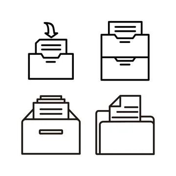 Archive icon vector. archive storage icon vector. folders icon. Stock Illustration