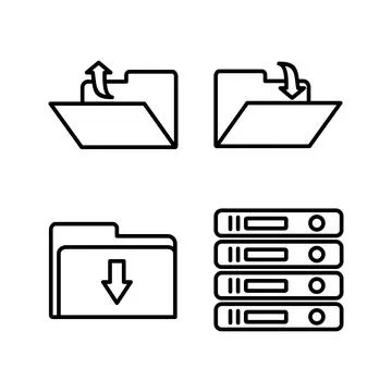 Archive icon vector. archive storage icon vector. folders icon. Stock Illustration