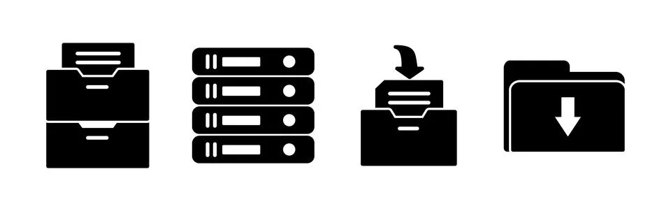 Archive icon vector. archive storage icon vector. folders icon. Stock Illustration