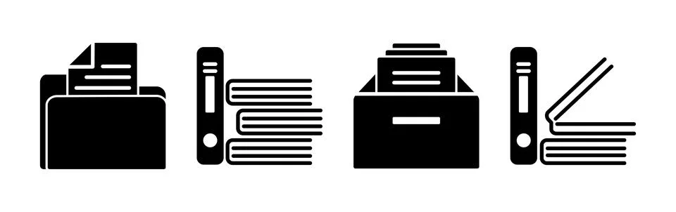 Archive icon vector. archive storage icon vector. folders icon. イラスト素材