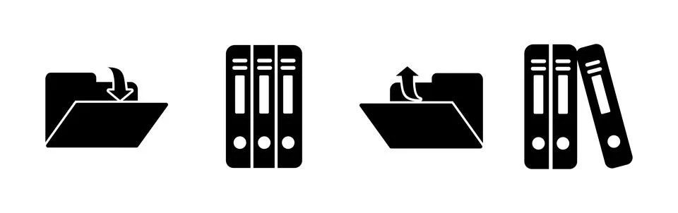 Archive icon vector. archive storage icon vector. folders icon. イラスト素材