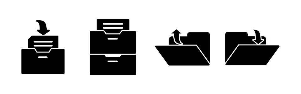 Archive icon vector. archive storage icon vector. folders icon. Stock Illustration