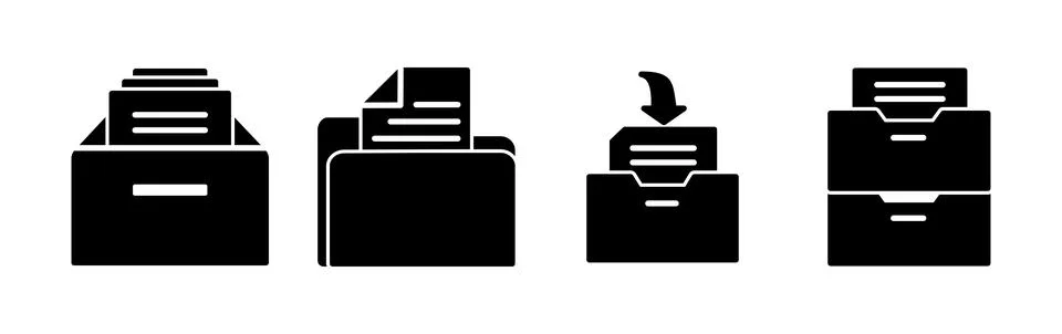 Archive icon vector. archive storage icon vector. folders icon. イラスト素材