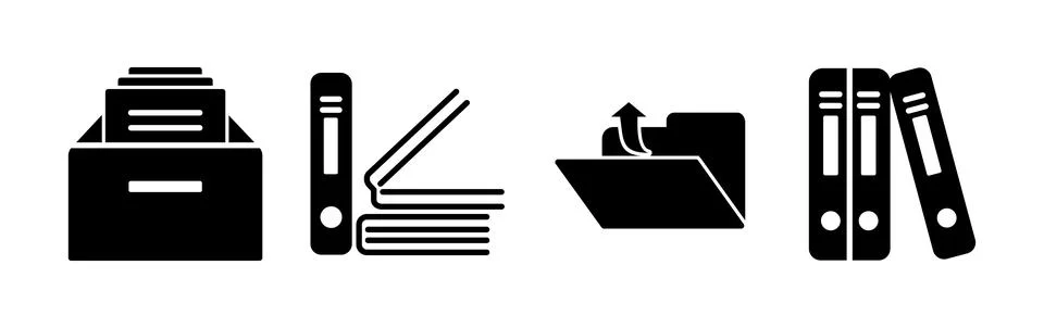 Archive icon vector. archive storage icon vector. folders icon. Stock Illustration