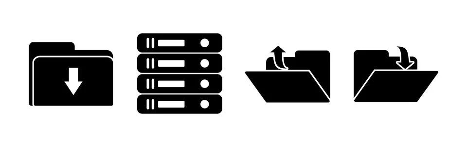 Archive icon vector. archive storage icon vector. folders icon. Stock Illustration