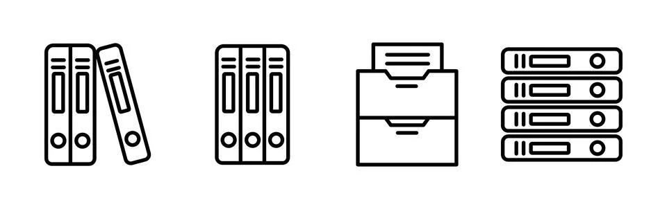 Archive icon vector. archive storage icon vector. folders icon. Stock Illustration