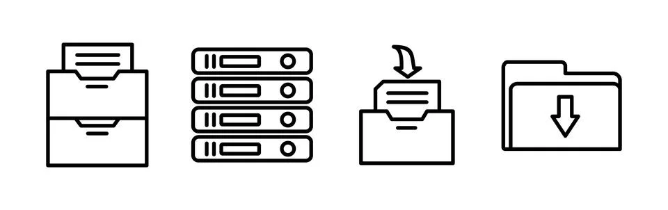 Archive icon vector. archive storage icon vector. folders icon. Stock Illustration