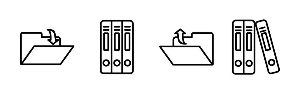 Archive icon vector. archive storage icon vector. folders icon. イラスト素材
