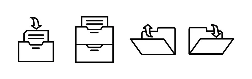 Archive icon vector. archive storage icon vector. folders icon. Stock Illustration