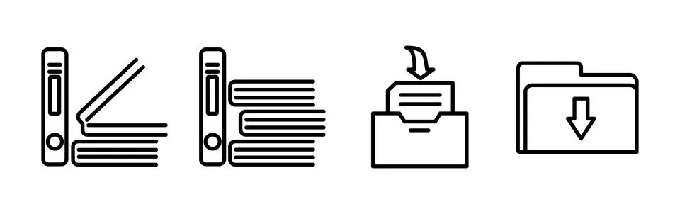 Archive icon vector. archive storage icon vector. folders icon. Stock Illustration