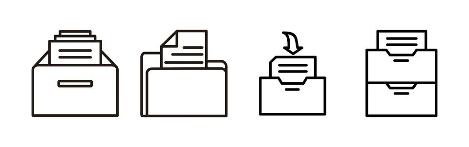 Archive icon vector. archive storage icon vector. folders icon. イラスト素材
