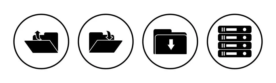 Archive icon vector. archive storage icon vector. folders icon. Stock Illustration