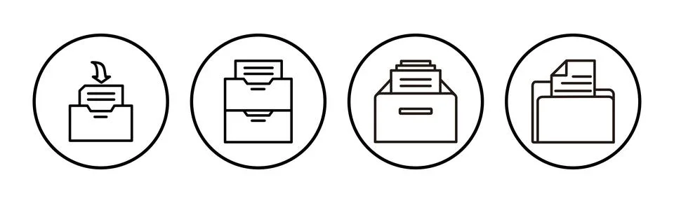 Archive icon vector. archive storage icon vector. folders icon. Stock Illustration