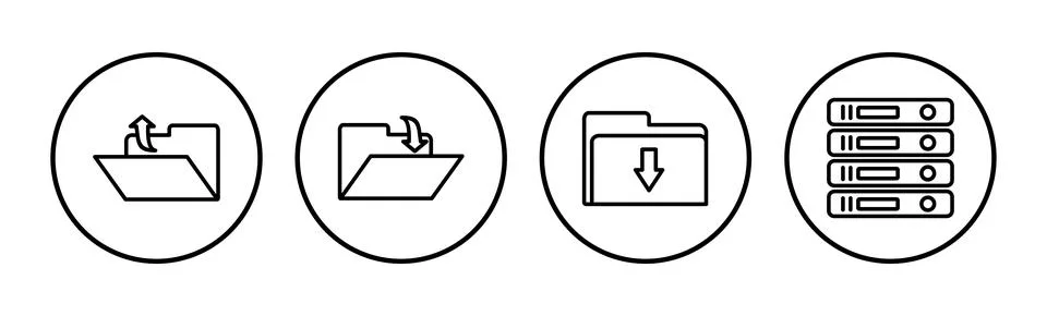 Archive icon vector. archive storage icon vector. folders icon. Stock Illustration