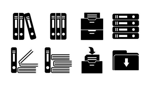 Archive icon vector. archive storage icon vector. folders icon. Stock Illustration