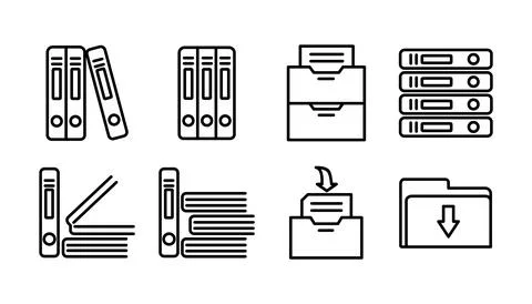 Archive icon vector. archive storage icon vector. folders icon. Stock Illustration