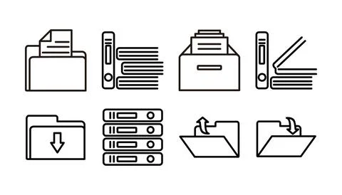 Archive icon vector. archive storage icon vector. folders icon. Stock Illustration
