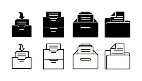 Archive icon vector. archive storage icon vector. folders icon. Stock Illustration