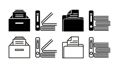 Archive icon vector. archive storage icon vector. folders icon. Stock Illustration