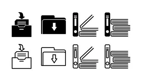 Archive icon vector. archive storage icon vector. folders icon. Stock Illustration