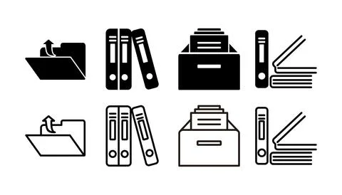 Archive icon vector. archive storage icon vector. folders icon. Stock Illustration