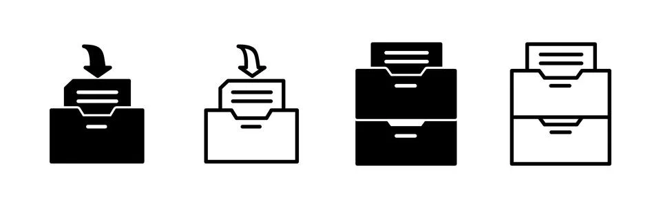 Archive icon vector. archive storage icon vector. folders icon. Stock Illustration