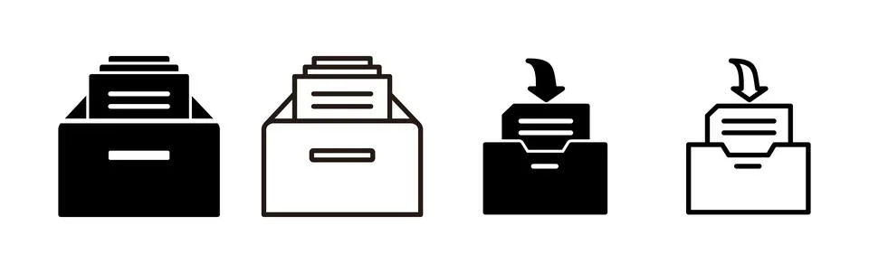 Archive icon vector. archive storage icon vector. folders icon. Stock Illustration