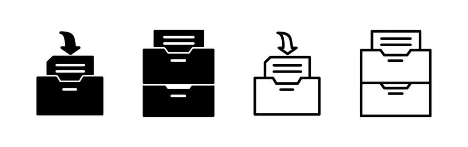 Archive icon vector. archive storage icon vector. folders icon. イラスト素材