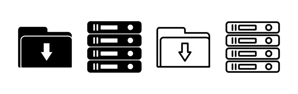 Archive icon vector. archive storage icon vector. folders icon. イラスト素材