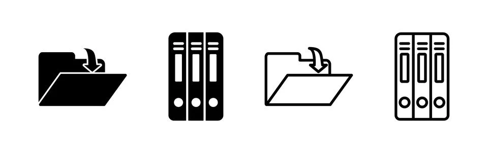 Archive icon vector. archive storage icon vector. folders icon. イラスト素材