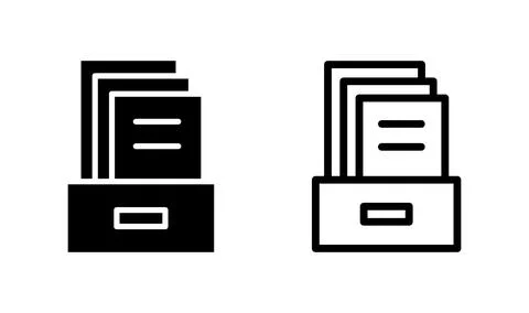 Archive icon vector. archive storage icon vector. folders icon. Illustrazione stock
