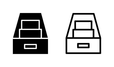 Archive icon vector. archive storage icon vector. folders icon. Stock Illustration