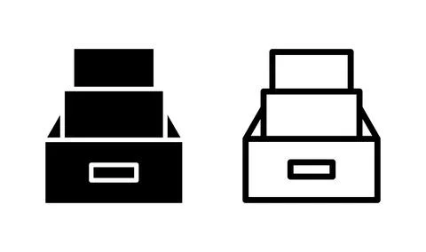 Archive icon vector. archive storage icon vector. folders icon. Illustrazione stock