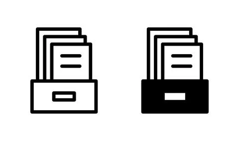Archive icon vector. archive storage icon vector. folders icon. Stock Illustration