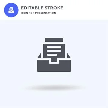 Archive icon vector, filled flat sign, solid pictogram isolated on white, log イラスト素材