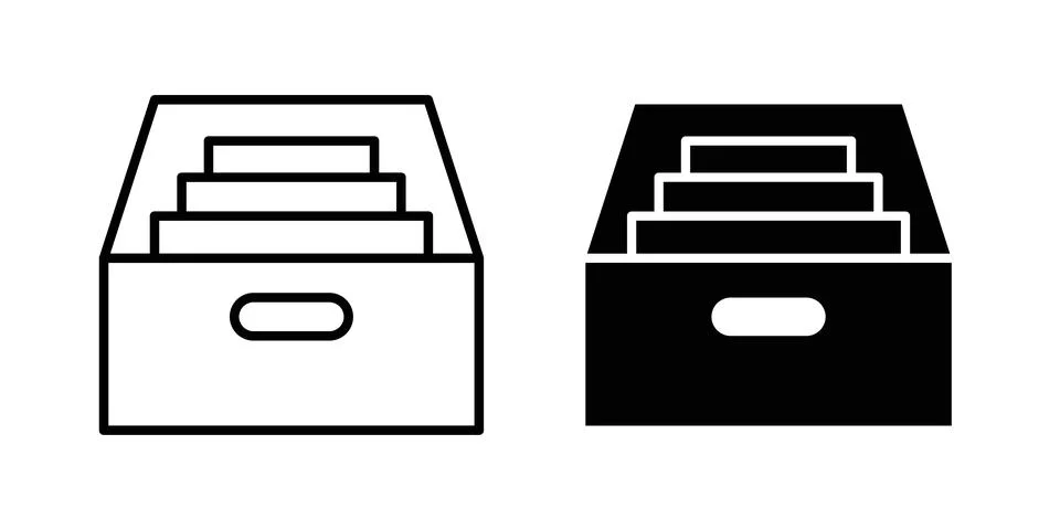 Archive icon vector symbol graphics 库存插图