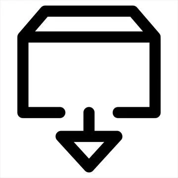 Archive line icon vector illustration isolated on white background Stock Illustration